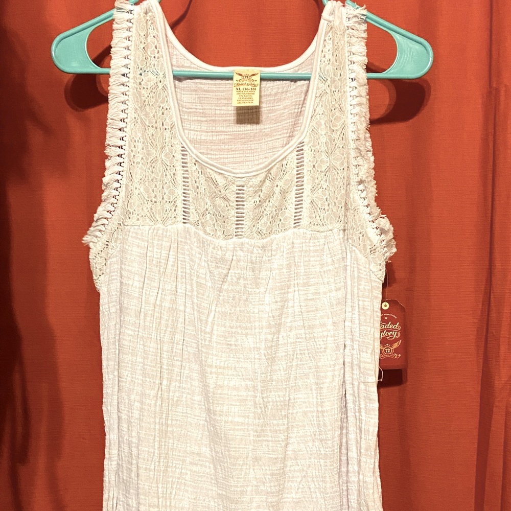 White Tank Top Faded Glory NWT